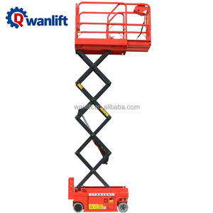 전동식 미니 자주식 시저 리프트 휴대용 300kg 적재 1170x600mm 합금강 플랫폼 - Product Image 5