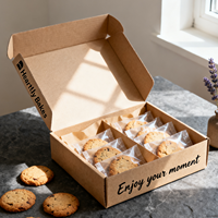 Conceptions personnalisées Boîte d'expédition en papier Boîte de papier ondulé Emballage en carton pour biscuits Bscuiti Paquet postal pour aliments