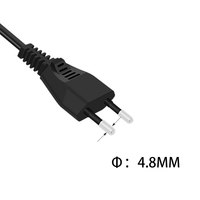 KC-Zertifiziertes 4,8MM-Stecker Korea-Standard 2-Poliges C7 Netzkabel für Unterhaltungselektronik