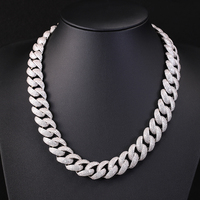 RTS 6-22mm 2 rangées 4 rangées 5 rangées de chaînes à maillons cubains S925 Silver Vvs Moissanite Cuban Chain Pass Diamond Tester GRA Certificate Hip Hop