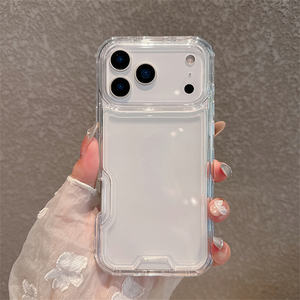 Funda Transparente Antichoque de 3 Capas en TPU y PC para Celulares iPhone 17 <span class=keywords><strong>Pro</strong></span> Max, 16 y 15 <span class=keywords><strong>Pro</strong></span> Max - Product Image 1