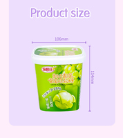 Emballage en baril personnalisé de 110g pour collation, bonbons gommeux aux saveurs fruitées de fudge aux raisins verts pelés