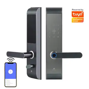Biometrisch Slot Vingerafdruk Digitale Applicatie Ontgrendelt Deurklink Appartement Smart Lock