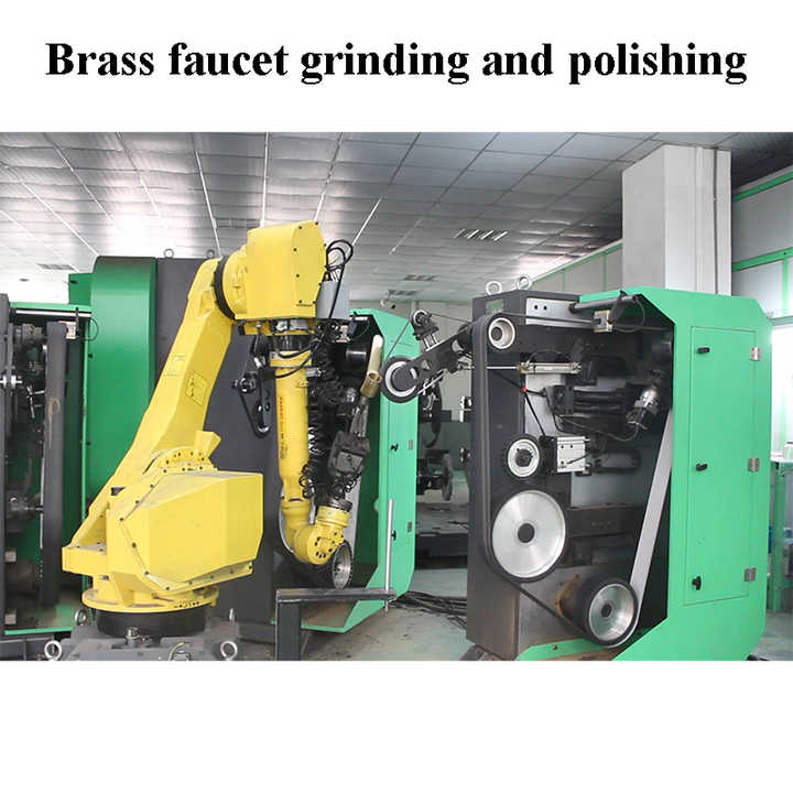 Buffing robots work-cell brass faucet steel knife workpieces auto ...