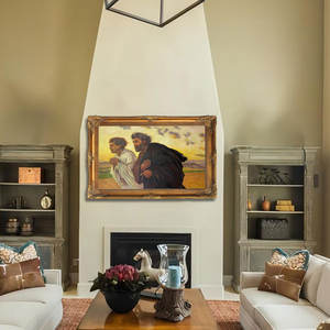 カスタムサイズ ゴールデン・ダスク背景 油絵複製画 人物画 聖典風 手描き キャンバス画 - Product Image 6