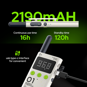 Radio Walkie Talkie BEEBEST A101OS Lito, Banda Opcional <span class=keywords><strong>PMR</strong></span>/FRS/UHF, Programación Bluetooth, Radio Portátil Ultrafino con PTT de Dedo - Product Image 5