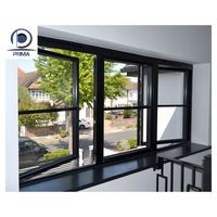 Fenêtre à battant et à ouverture latérale en aluminium et bois au design moderne, écoénergétique, pour usage résidentiel et commercial