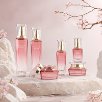 Ensemble de flacons en verre ambré dégradé rhomboïde de luxe 30g 50g 20ml 40ml 100ml 120ml pour l'emballage de produits cosmétiques et de soins de la peau