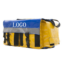 Sac à outils personnalisé avec logo, grand format, robuste, pour électricien, organisateur d'outils, en bâche vinyle PVC, avec poche latérale et double base