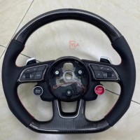 Volant en cuir YLA adapté aux Audi A3 A4 A5 S3 S4 S5 RS3 RS4 RS5 B8.5 8P 8V B9 C7 A6 A7 RS6 RS7 Q3 Q5 Q7 Q8 R8 TT TTS TTRS