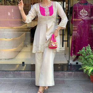 Nuevo vestido pakistaní bordado pesado Forro de algodón Top de fiesta con Romano pesado para mujeres Estilo indio Salwar - Product Image 1