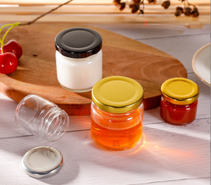 Petits pots en verre ronds pour <span class=keywords><strong>confiture</strong></span>, 25 ml, 35 ml, 50 ml, 100 ml, avec couvercle, pour le stockage des cornichons, pour les aliments - Product Image 2