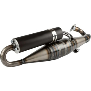 Sistema di Scarico Moto HF BENMA Tubo Silenziatore per <span class=keywords><strong>GILERA</strong></span> 180 <span class=keywords><strong>Runner</strong></span> FXR Nero 1997-2007 - Product Image 2