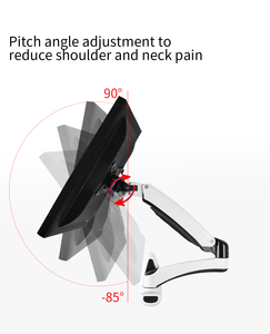 Hot bán 13 "-32" Nhôm màn hình cánh tay duy nhất khí mùa xuân 90 độ màn hình Chiều cao có thể điều chỉnh bàn máy tính núi đứng mới - Product Image 4