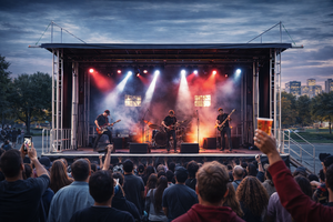 Remorque de scène extérieure HUAYUAN S455 |   Semi-remorque hydraulique de 13 m |   Toit et scène haute capacité - Product Image 3