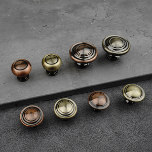 Furniture Handle And <b>Knob</b> Round Zinc Alloy Cabinet <b>Door</b> Traditional Durable - Product Image 1