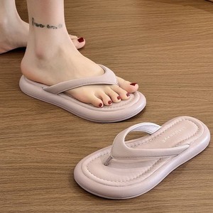 Sandalias Casuales de Playa para Mujer, Estilo Coreano, Ligeras, de Color Sólido, con Punta Abierta y Suela Gruesa, Verano 2026 - Product Image 2