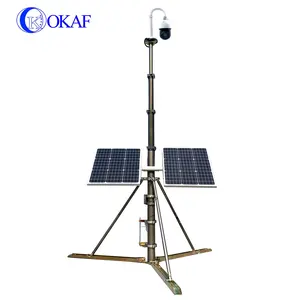 4メートル6メートル8メートルTelescopic CCTV Camera Mast Pole Mobile Surveillance Security Trailer