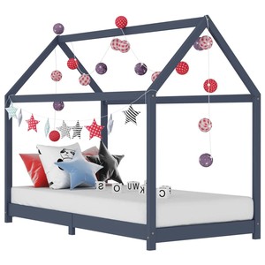 Precio de fábrica, cama de casa de madera de pino macizo para niñas y niños pequeños con cajón, cama de casa de madera para niños - Product Image 6