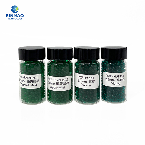 OEM Support Samples of Cigarette Flavor Capsules Menthol & Fruit Beads for Filter