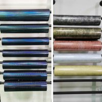 Vinyle thermocollant (HTV) métallisé argenté et doré à paillettes pour vêtements - Film PU élastique DTF de haute qualité pour tissus extensibles