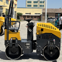 Compacteur routier vibrant à double tambour, autoporté, disponible en 1,5 tonne, 2 tonnes, 3,5 tonnes, pour la construction de parkings et de routes résidentielles