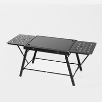 Ensemble table et chaises pliantes modulaires IGT en alliage d'aluminium à dossier haut pour voyageurs, camping et pique-nique en extérieur