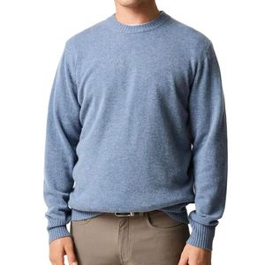 Fabricante de Prendas de Punto Personalizadas, Suéter de Cachemira y Lana con Cuello Redondo Acanalado para Hombre, Suéter Pullover para Hombre - Product Image 5