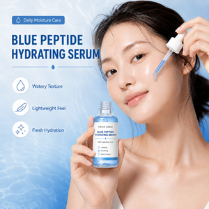 Sérum Hydratant au Peptide de Cuivre Bleu à Faible MOQ : Hydrate la Peau Quotidiennement, Lisse la Texture, Renforce la Barrière Cutanée, Répare les Coups de Soleil, Prolonge la Longévité de la Peau - Product Image 5