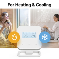 Termostato Inalámbrico RF Beok BOT-R15X con Pantalla LCD, Controlador de Temperatura Programable para Sistema de Calefacción por Suelo Radiante
