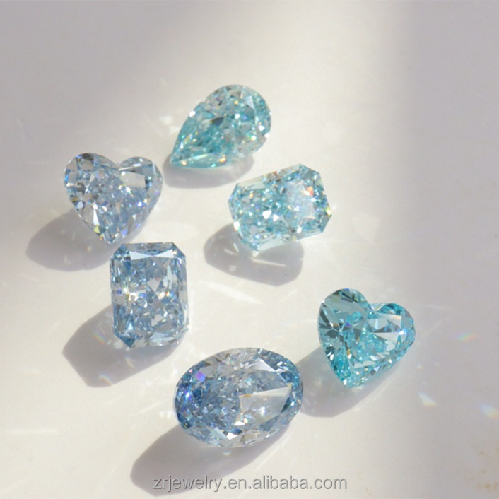 Diamant de laboratoire bleu