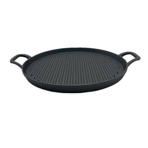Poêle à frire en fonte de grande taille 31 cm, antiadhésive, pré-assaisonnée, de forme ronde, pour barbecue en plein air, prix réduit en Chine - Product Image 5