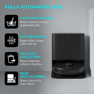 Robot aspirateur et serpillière 3-en-1 : aspiration, lavage, séchage à air chaud, puissance d'aspiration de 20 000 Pa - Product Image 2
