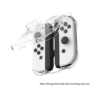 <span class=keywords><strong>L875</strong></span> pour Nintendo Switch Poignée LED Étui transparent de protection Coque en cristal Anti-poussière Haute Perméabilité Absorption magnétique PC - Product Image 1
