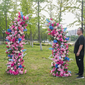 ซุ้มดอกกุหลาบผ้าไหมสีสันสดใสสำหรับตกแต่งงานแต่งงาน - Product Image 1