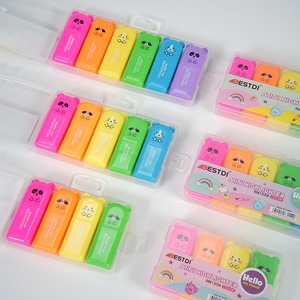 Juego de Marcadores con Forma de Osito de Dibujos Animados, 6 Colores, para Estudiantes, para Resaltar Puntos Clave - Product Image 1
