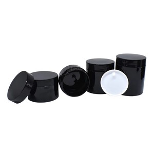 50g 60g 80g 100g 120g 150g 200g 250g 500g Pot en plastique cosmétique noir rond Pot de crème PET étanche durable avec joint noir - Product Image 6