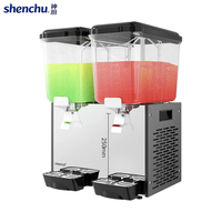 Distributeur de boissons chaudes et froides commercial à 3 réservoirs, contrôle de température indépendant, acier inoxydable 304, dégivrage automatique, libre-service