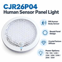 Plafonnier LED rond avec capteur de mouvement PIR, plusieurs options d'alimentation, marche/arrêt automatique pour couloir, hall d'entrée, éclairage domestique