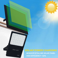 Reflector LED Solar para Exteriores de 40W 50W 60W, Impermeable, con Control Remoto, de Aluminio Fundido, para Jardín y Patio
