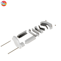 Support de fixation carré blanc solide pour barrière pour animaux de compagnie en plastique PGS, fermeture à pousser, utilisation intérieure pour chiens, montage facile