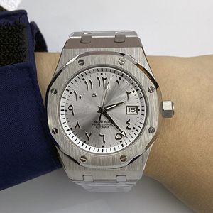 High Quality Men's Stainless Steel Luxury Business <b>Wristwatch</b> with Arabic Dial <b>Automatic</b> NH35 Movement - Product Image 1