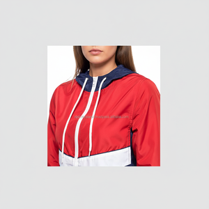 OEM personalizado ligero 100% poliéster mujer bicicleta lluvia Anorak impermeable transpirable Nylon cortavientos chaquetas impresas - Product Image 1