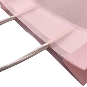 Bolsas de Papel Kraft Rosa Personalizables con Asas Retorcidas para Compras, Regalos Navideños y Artículos Alimenticios - Product Image 6