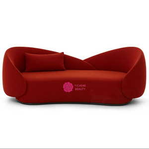 Yicheng Beauty vente chaude rouge loisirs canapé maison salon roong canapé ensemble arc canapé créatif commercial meubles à vendre - Product Image 2