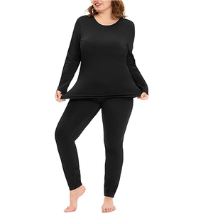 2 Set di Biancheria Intima Termica da Donna Taglie Forti, Felpata in Poliestere/Spandex, Completo Pigiama Maglia e Pantaloni Lunghi - Product Image 3