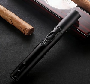 Windproof Jet Torch Lighter <b>Large</b> Capacity Refillable Butane for Cigar Portable Outdoor <b>BBQ</b> Custom Logo Wholesale Bulk - Product Image 2