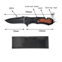 Couteau de poche portable de haute qualité pour le camping et la pêche, couteau pliant multifonctionnel pour l'extérieur