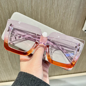Popular Large-framed <strong>Glasses</strong> Fashionable <strong>square</strong> Simple and Colorful Frame <strong>Glasses</strong> Blue Light <strong>Glasses</strong> Eyeglass Frame - Product Image 5