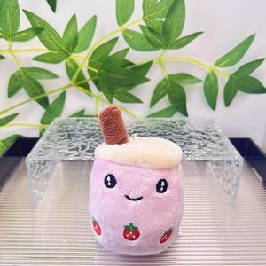 Muñeco de peluche colgante de 12 cm con forma de taza de té con leche, juguete de peluche Boba, llavero, regalo para niños, muñecos de peluche bonitos al por mayor - Product Image 4
